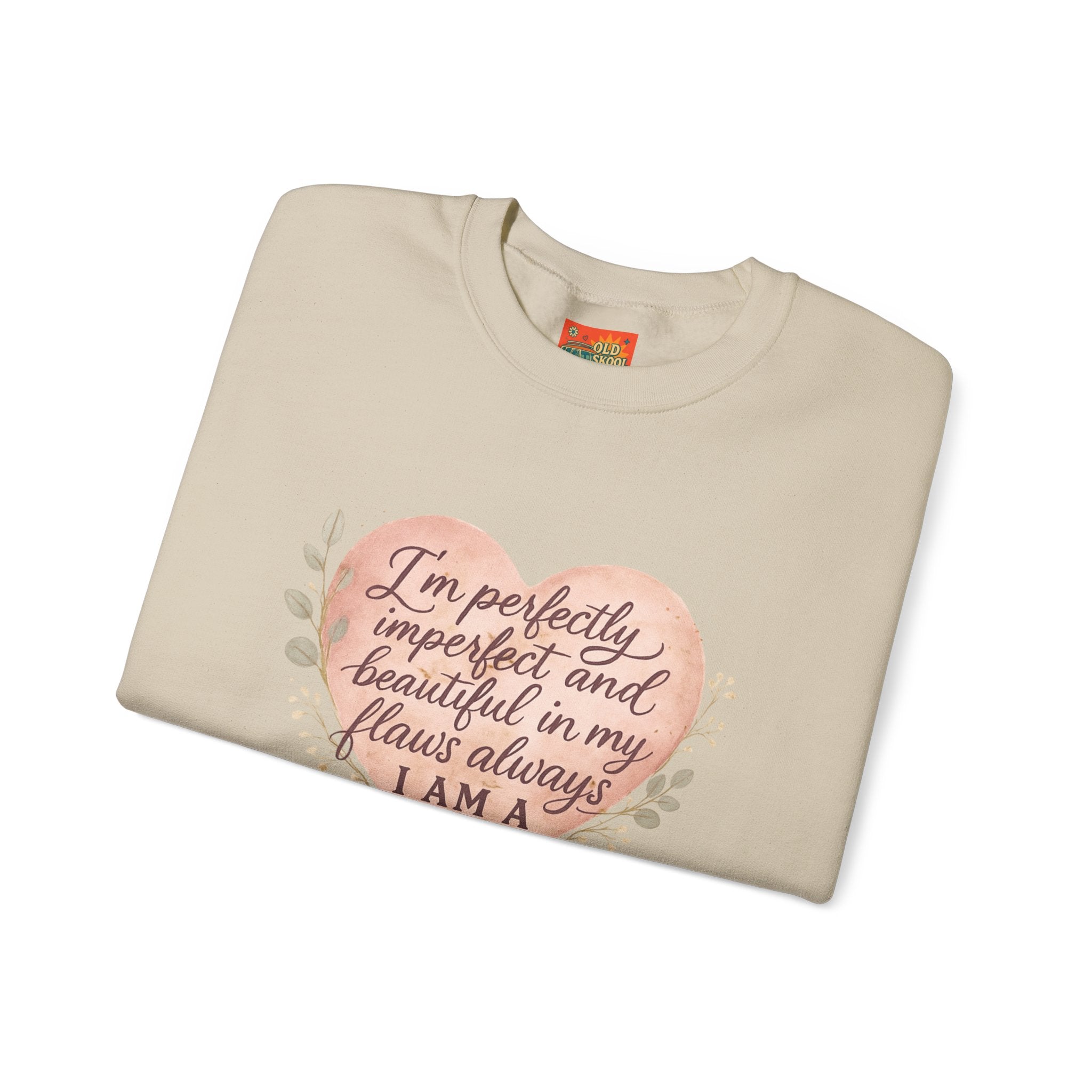 Perfectly Imperfect Heart Sweatshirt | Unisex Crewneck | Casual Cozy Gift for Friends | Fall Fashion | Heartbreak Recovery