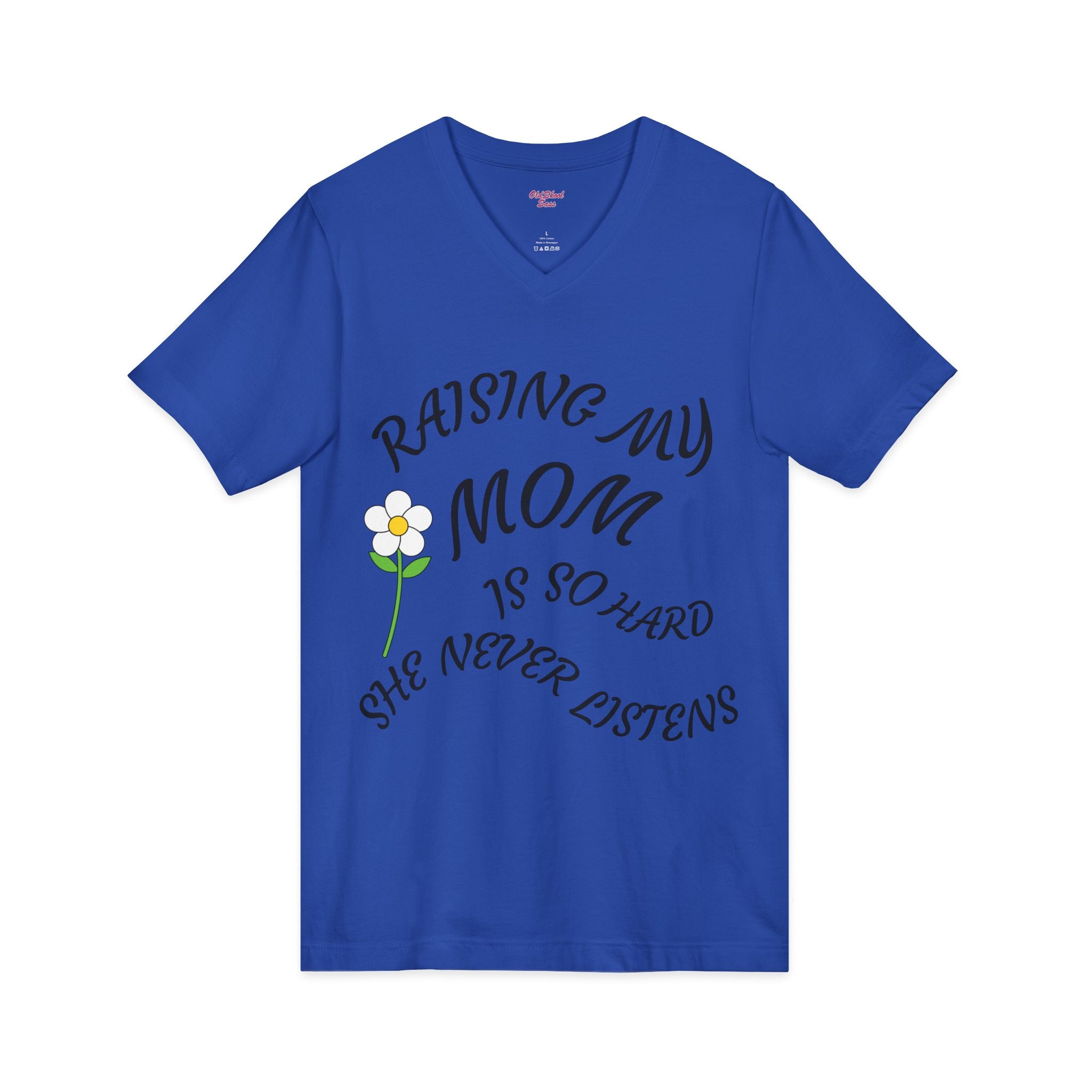 Mom Humor V-Neck Tee - Perfect Gift for Mothers Day, Funny Shirt for Moms, Birthday Present, Family Gatherings, Casual Everyday Wear