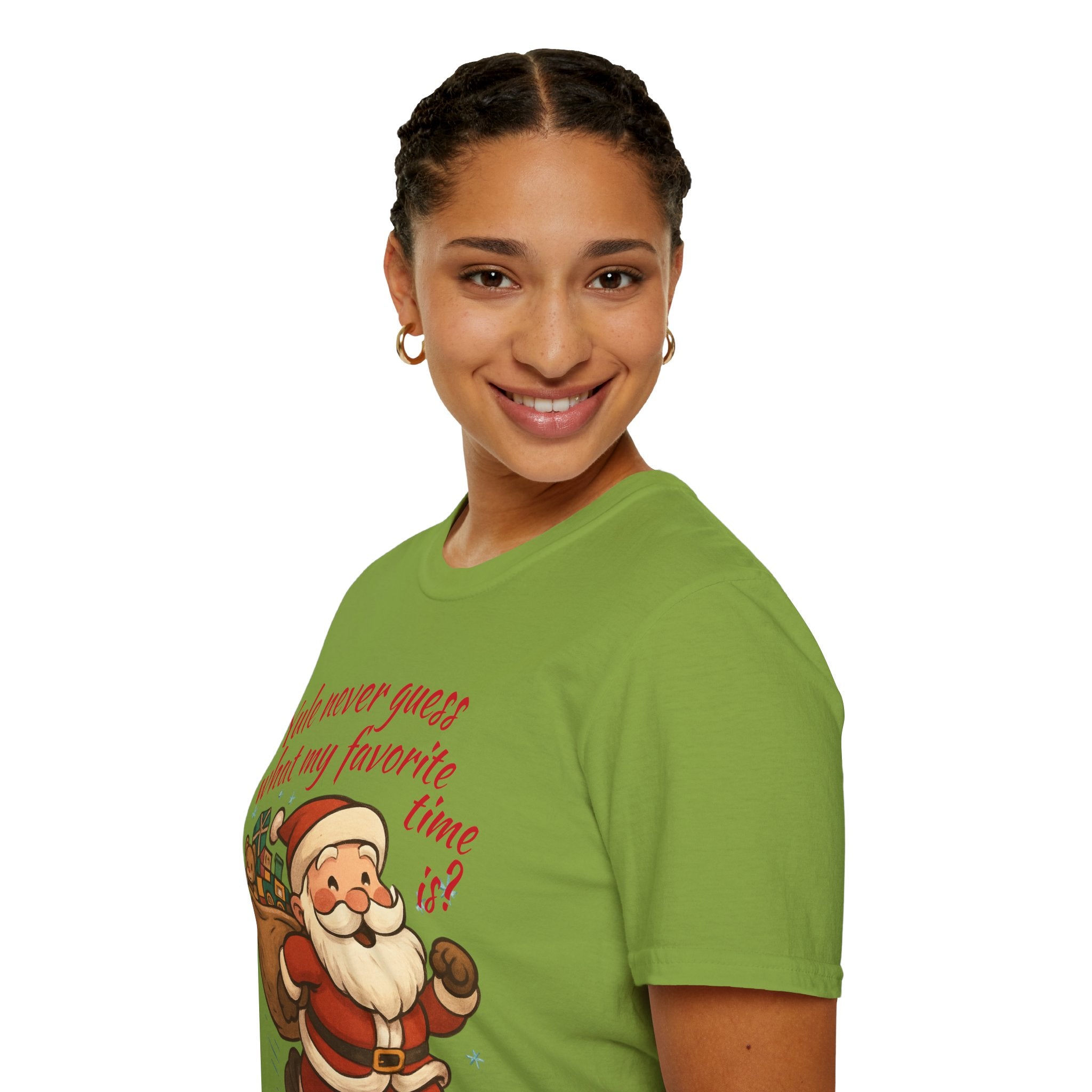 Festive Santa T-Shirt, Funny Christmas Tee, Holiday Apparel, Unisex Gift, Seasonal Humor Shirt, Yule-Themed Clothing