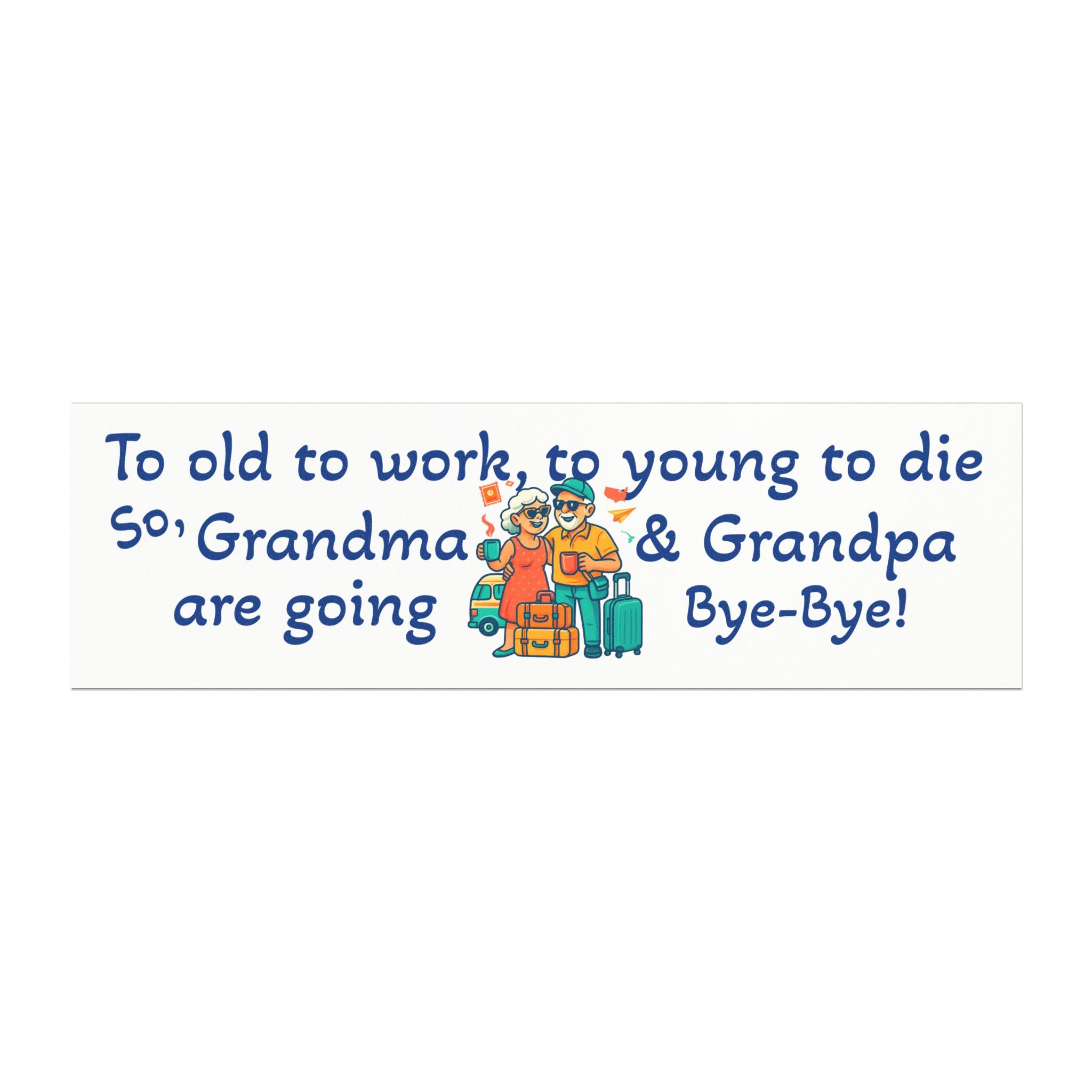 Retirement Car Magnet - Cute Grandma & Grandpa Travel Farewell Decor, Fun Gift for Seniors, RV Enthusiasts, Family Road Trips, [...]