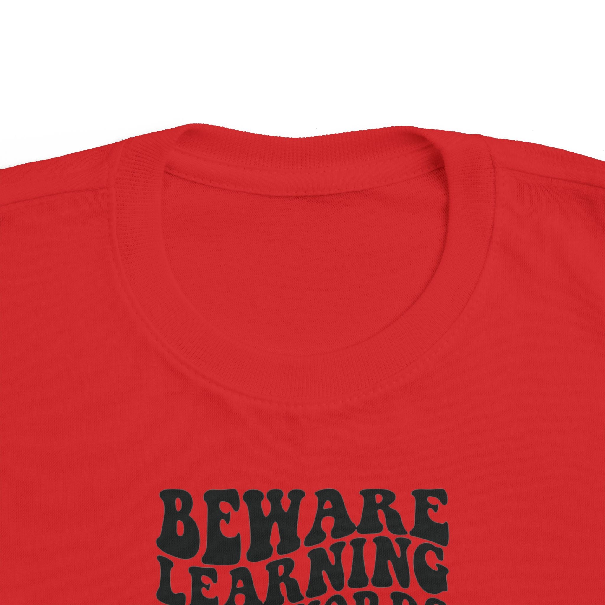 Beware Toddler T-Shirt - Beware Learning Bad Words, Cute Kids Tee, Funny Toddler Gift, Trendy Kids Apparel, Playful T-Shirt