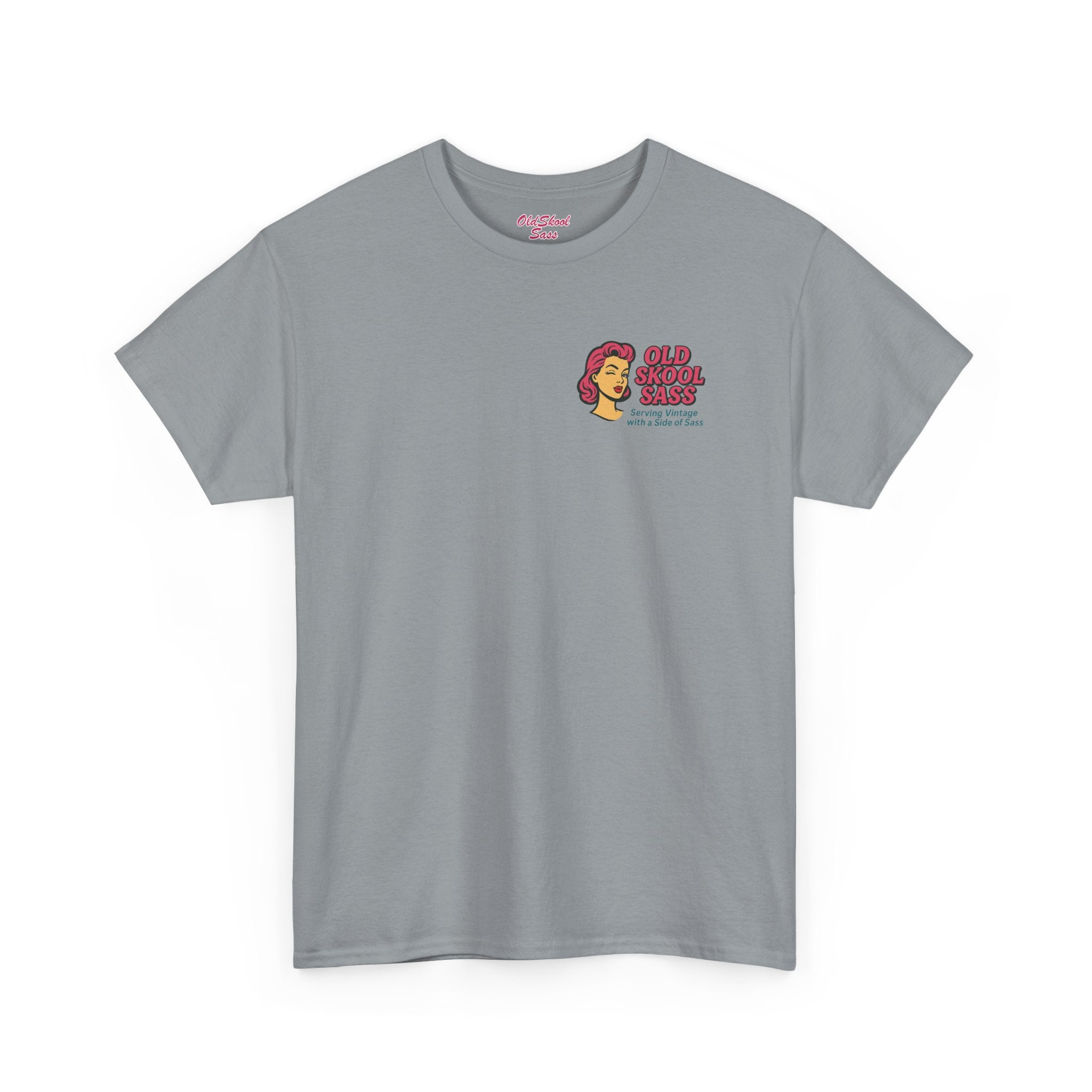 Old School Vibe Unisex Heavy Cotton Tee, Retro Graphic Tee, Casual Summer Shirt, Gift for Friends, Vintage Style Top