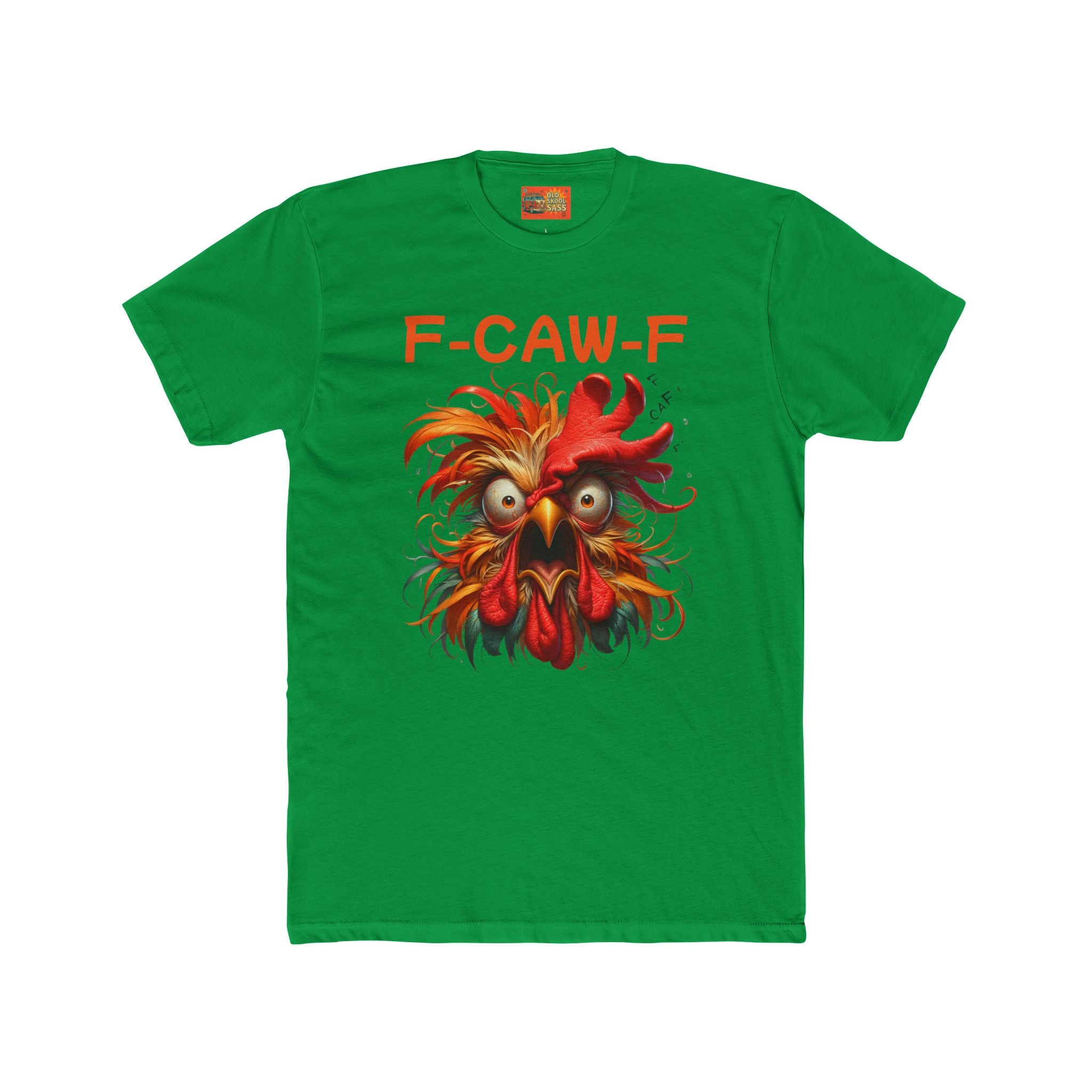 Funny Chicken F-Caw-F Unisex Cotton Crew Tee, Humorous Shirt, Gift for Chicken Lovers, Farmhouse Theme, Casual Wear