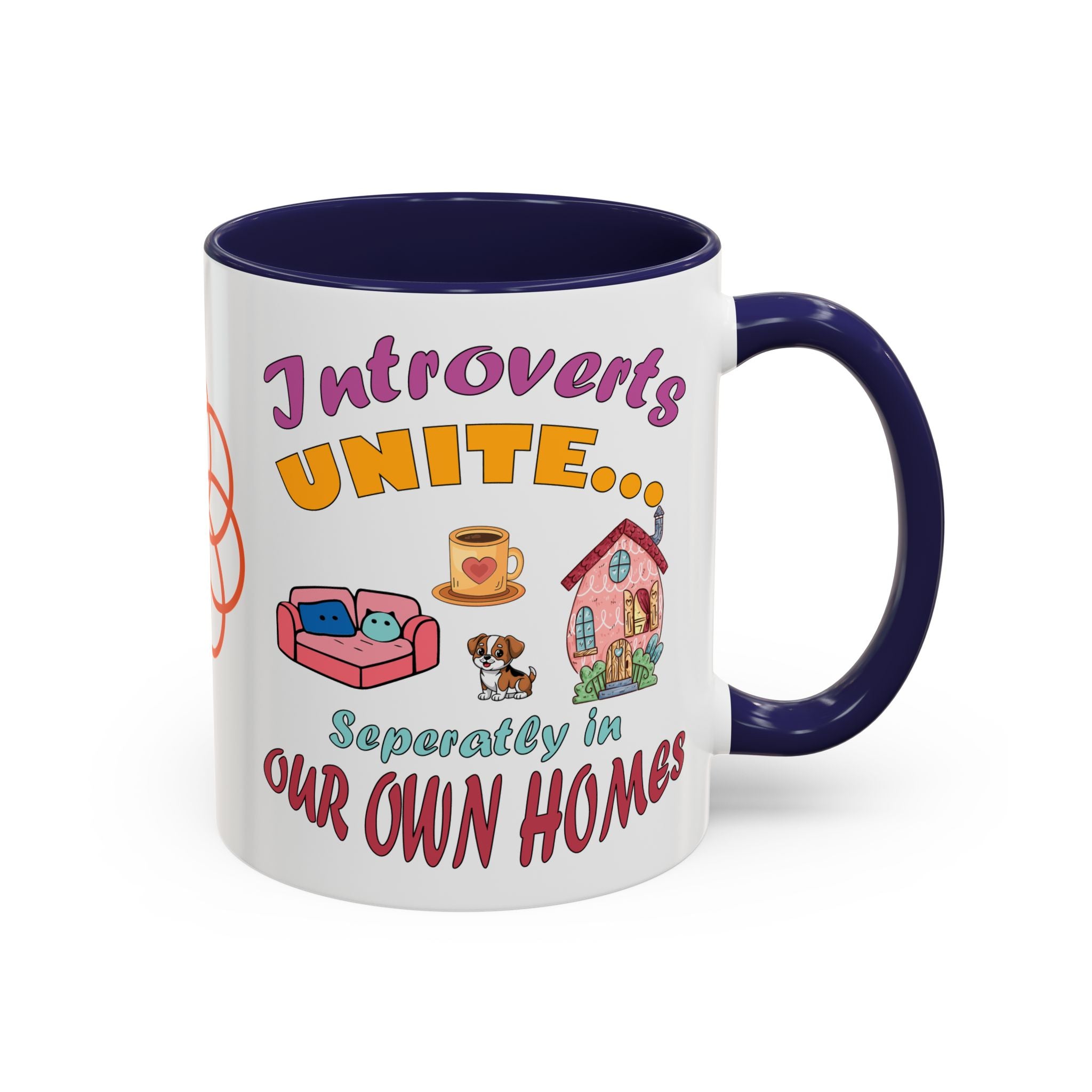 Introverts Unite Coffee Mug | Black Accent Mug for Coffee Lovers | Perfect Gift for Introverts | Home Office Decor | Fun Mug for Tea