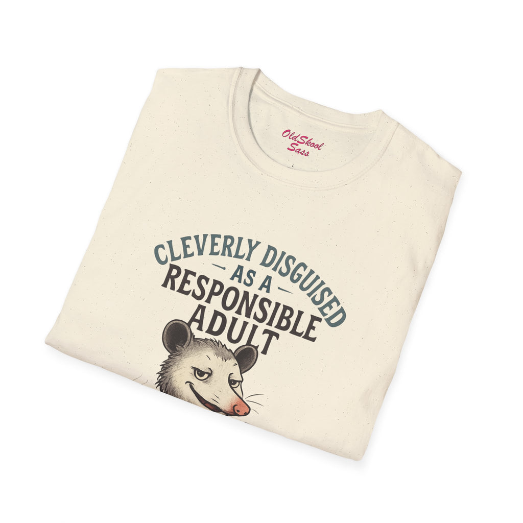 Cleverly Disguised Adult T-Shirt, Funny Animal Tee, Gift for Adults, Humorous Outfit, Unisex Softstyle Shirt