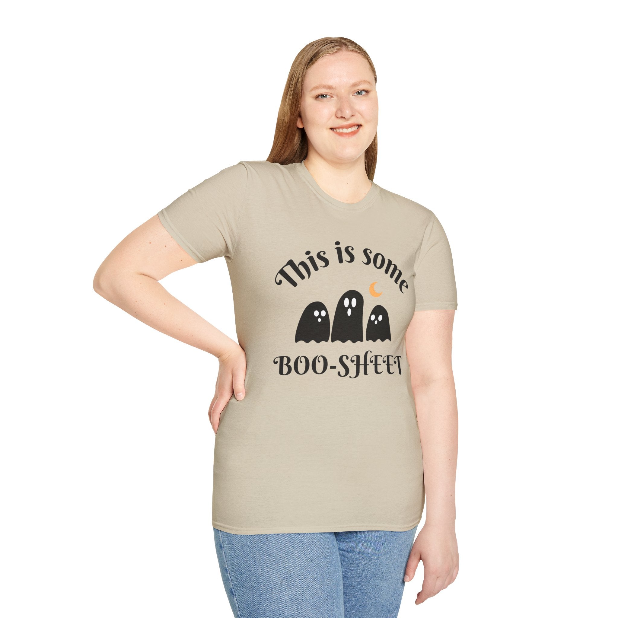 Unisex Halloween Graphic T-Shirt - This is Some Boo-Sheet, Funny Ghost Tee, Halloween Apparel, Fall Festival Shirt, Spooky Gift Idea