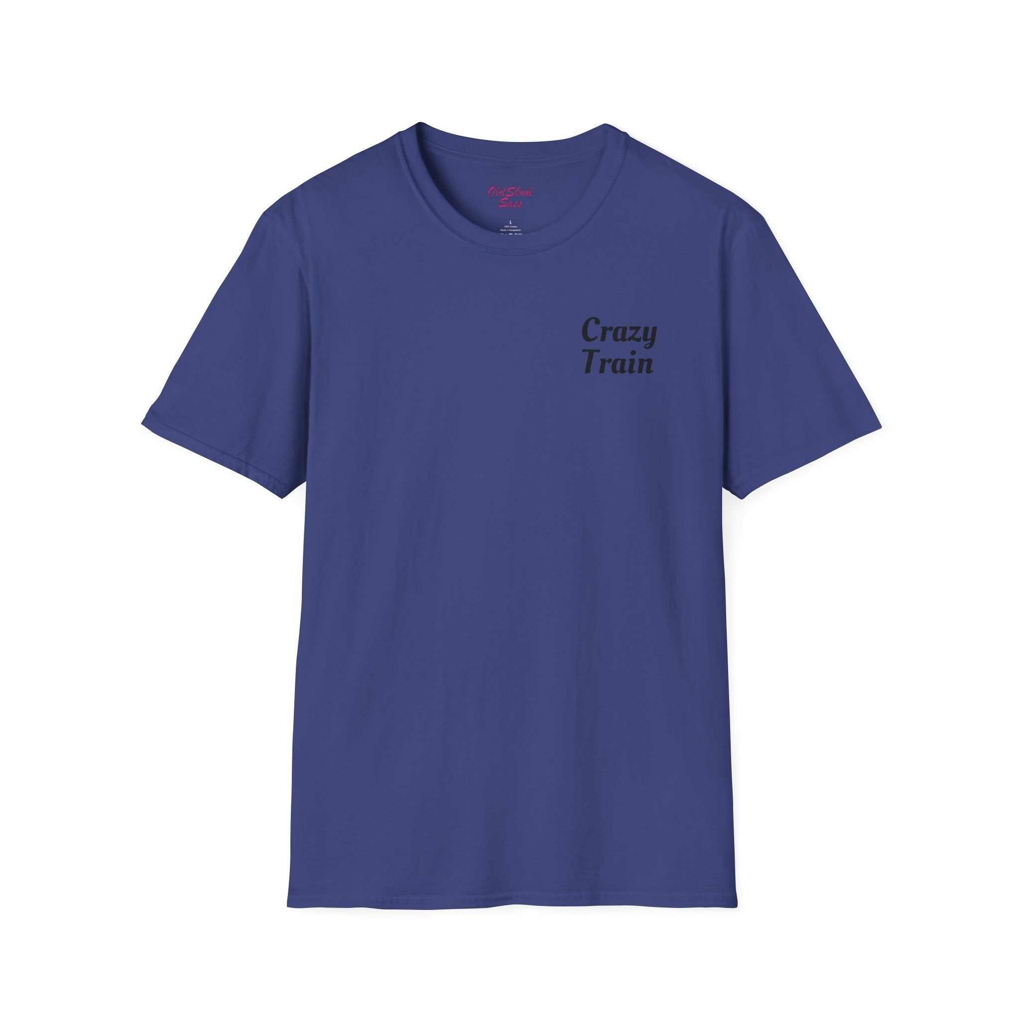 Crazy Train Unisex Softstyle T-Shirt, Perfect for Train Lovers, Unique Gift for Him/Her, Casual Wear, Fun Graphic Tee