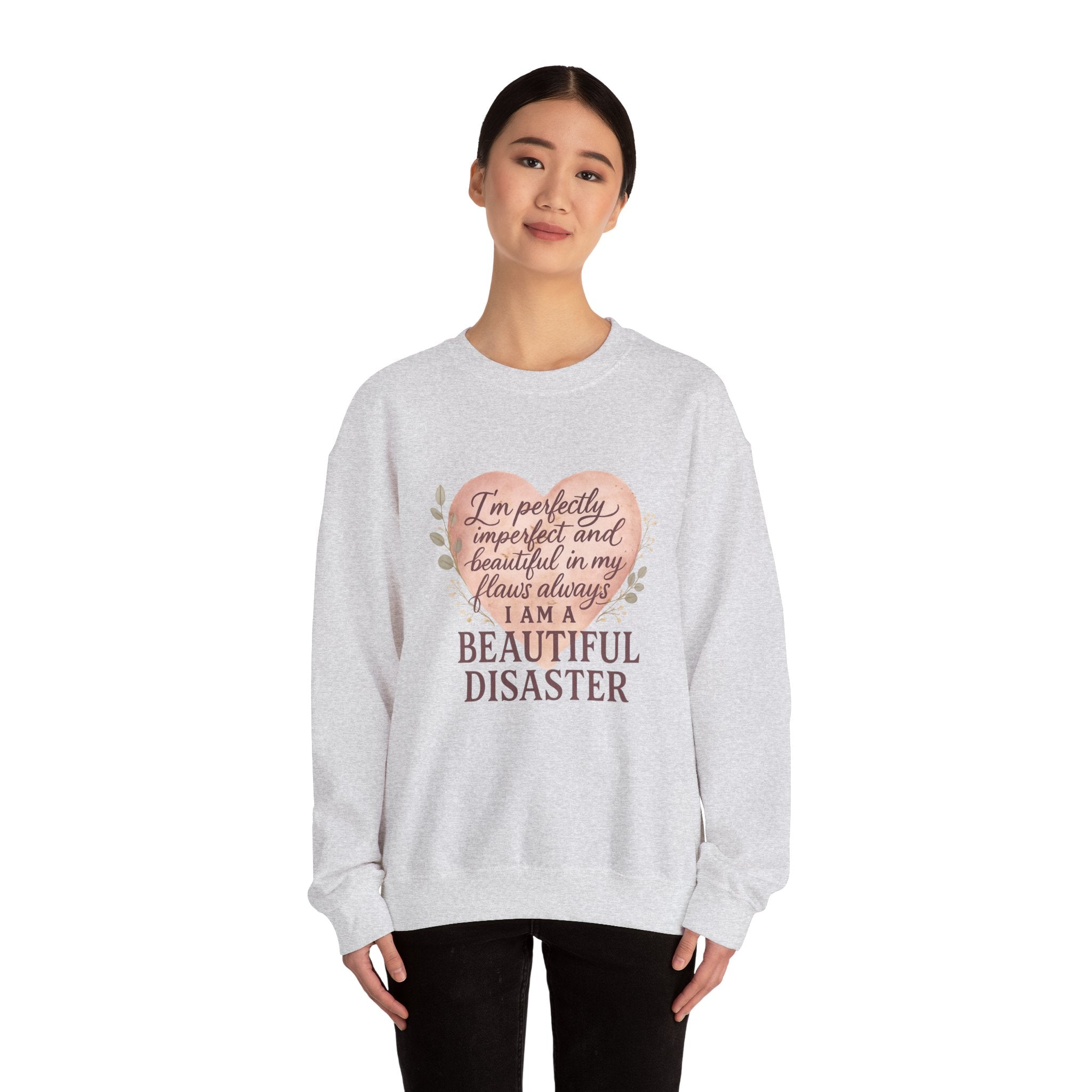 Perfectly Imperfect Heart Sweatshirt | Unisex Crewneck | Casual Cozy Gift for Friends | Fall Fashion | Heartbreak Recovery