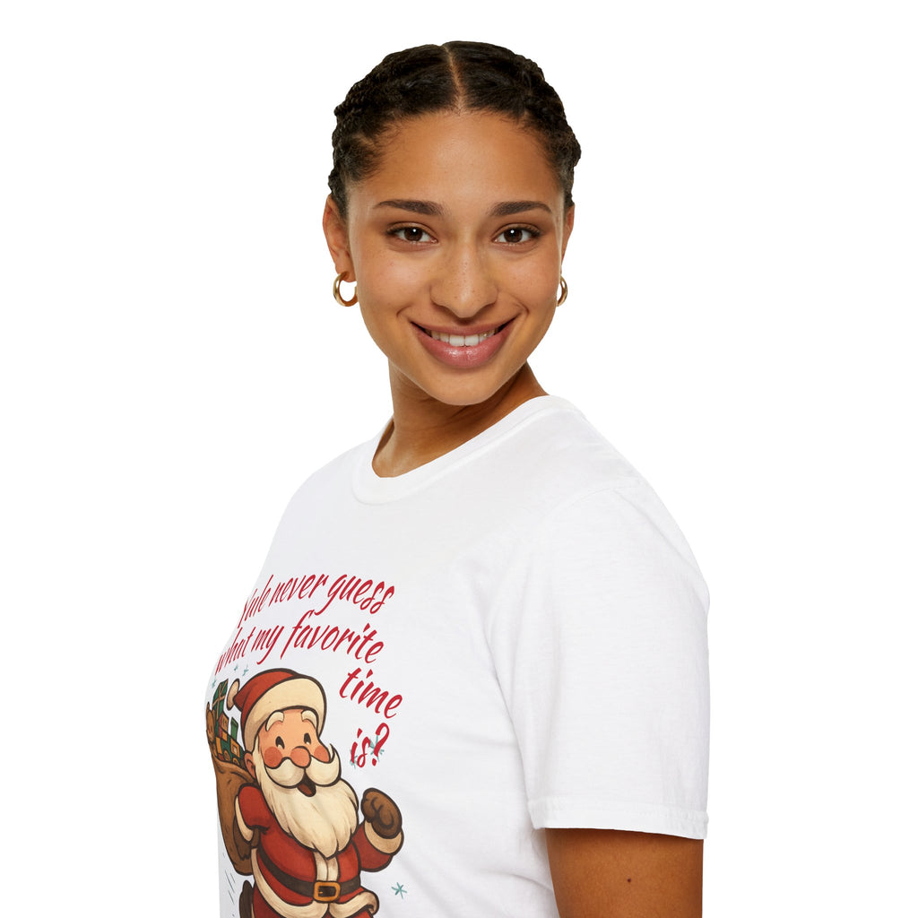 Festive Santa T-Shirt, Funny Christmas Tee, Holiday Apparel, Unisex Gift, Seasonal Humor Shirt, Yule-Themed Clothing