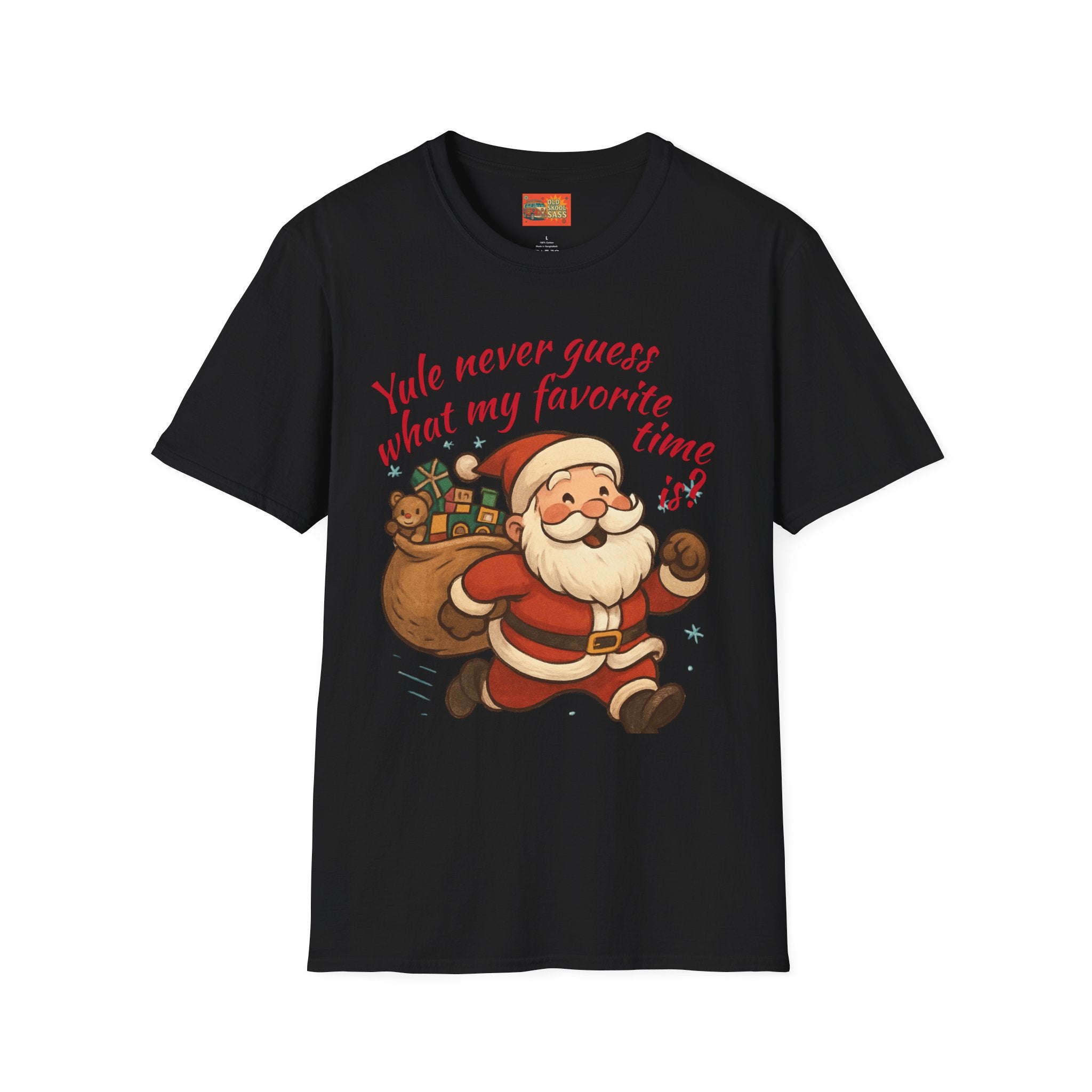 Festive Santa T-Shirt, Funny Christmas Tee, Holiday Apparel, Unisex Gift, Seasonal Humor Shirt, Yule-Themed Clothing