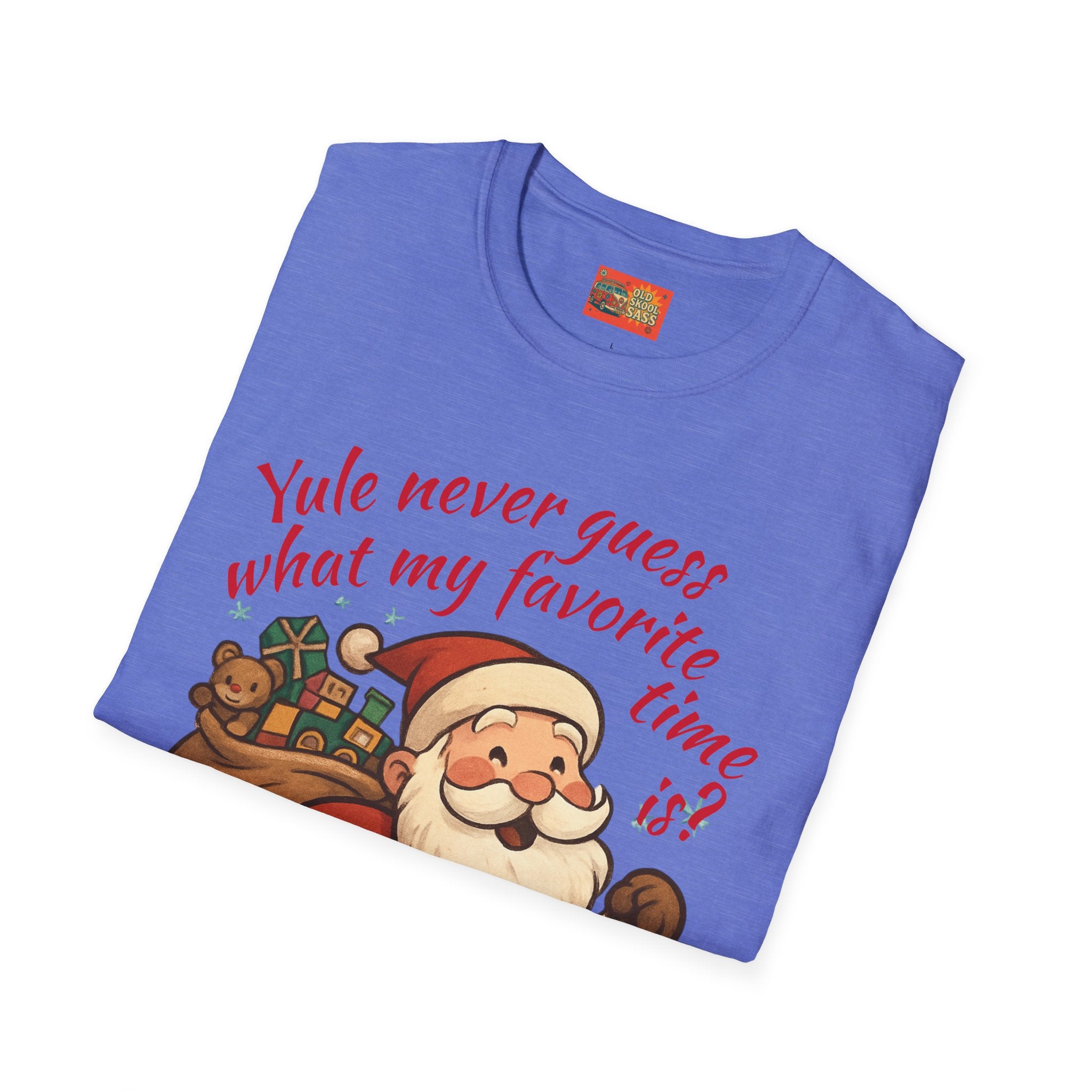Festive Santa T-Shirt, Funny Christmas Tee, Holiday Apparel, Unisex Gift, Seasonal Humor Shirt, Yule-Themed Clothing