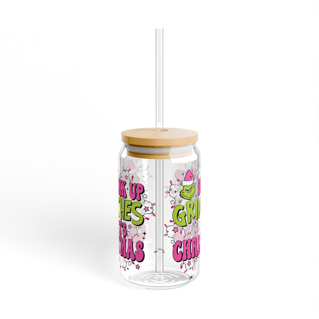 Grinch-Inspired Sipper Glass – 16oz, Fun Holiday Drinkware, Christmas Gift, Grinch Lover Mug, Eco-Friendly Beverage Bottle, Festive [...]