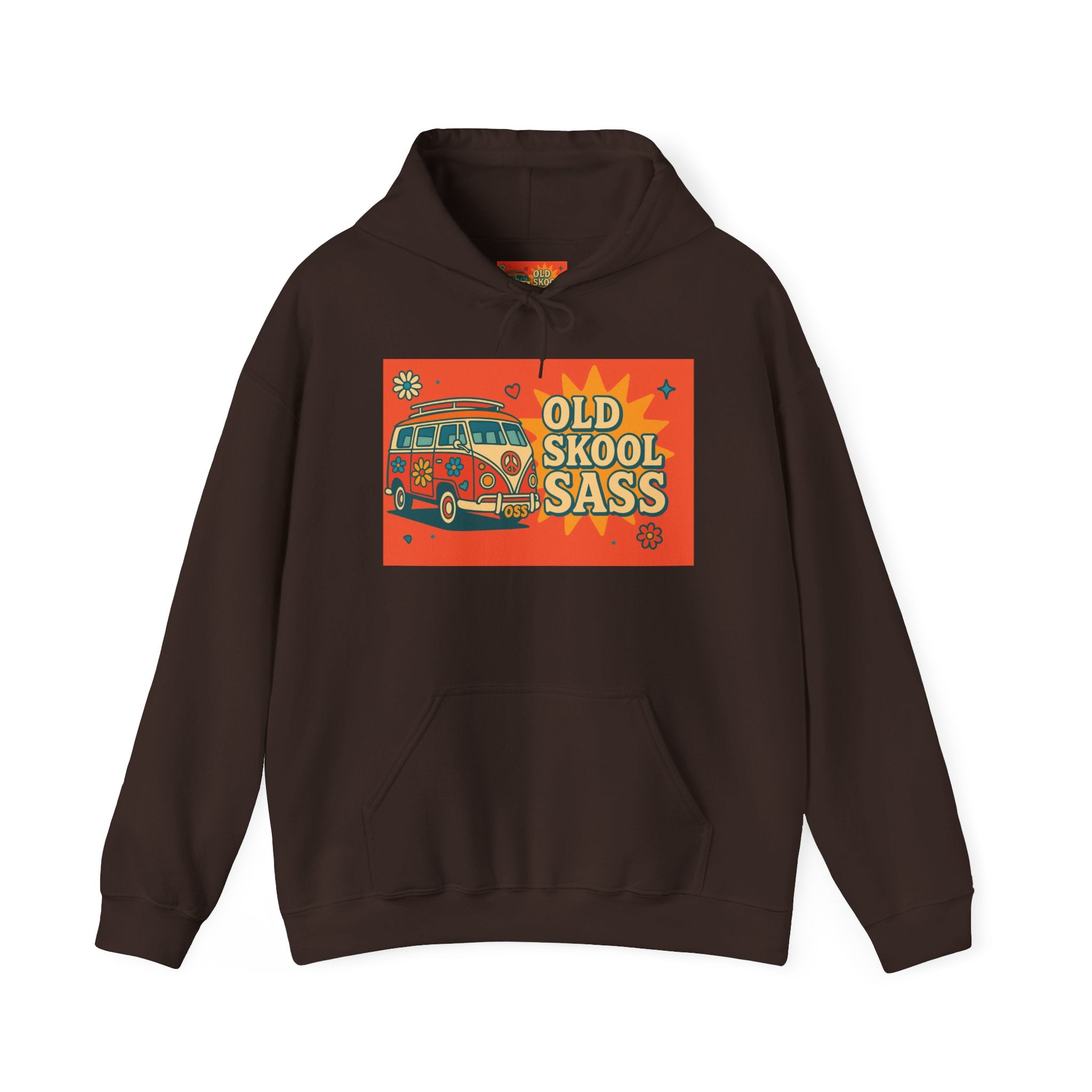 Retro Van Hoodie - Old Skool Sass Sweatshirt, Stylish Gift for Friends, Cozy Casual Wear, Hipster Fashion, Festival Clothing