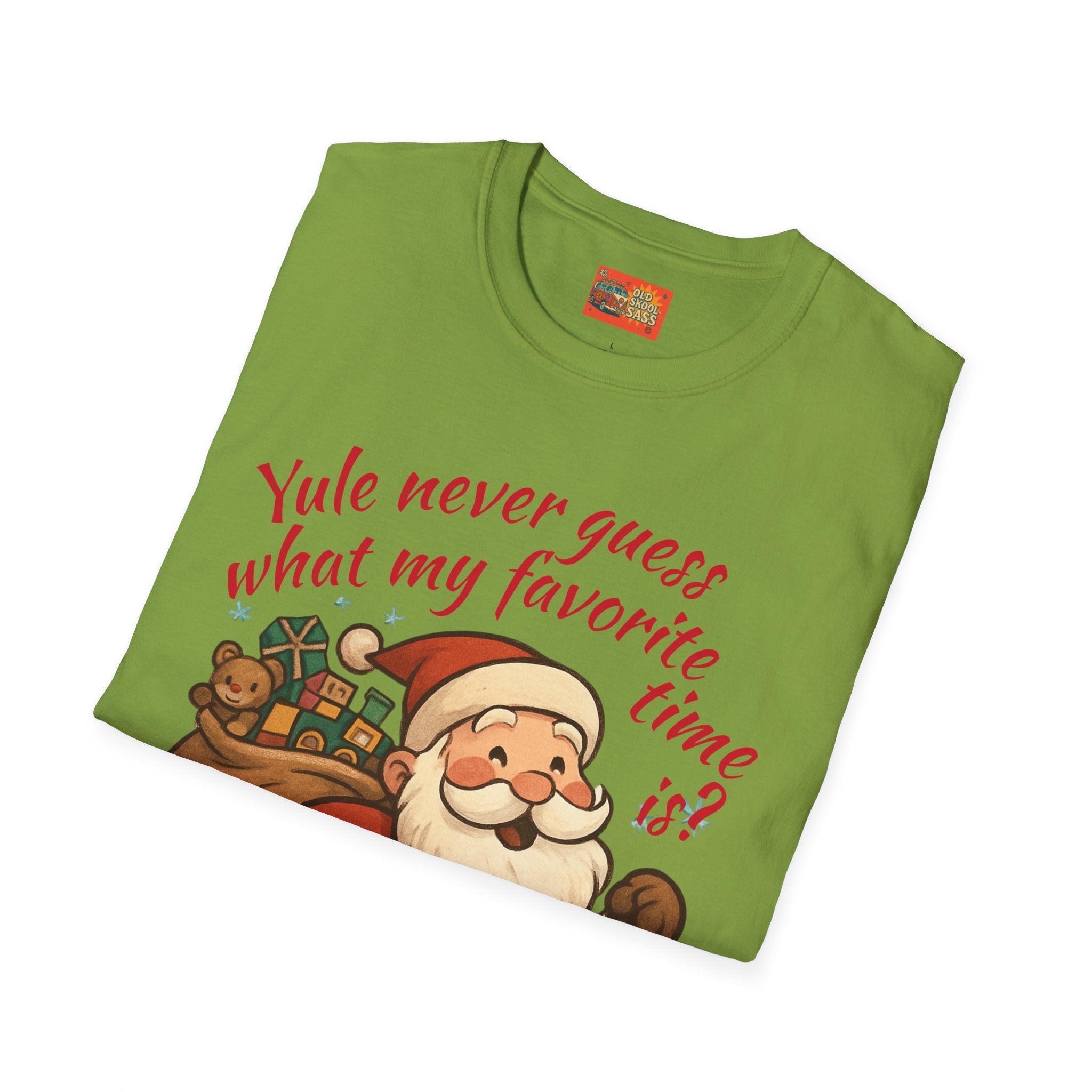 Festive Santa T-Shirt, Funny Christmas Tee, Holiday Apparel, Unisex Gift, Seasonal Humor Shirt, Yule-Themed Clothing