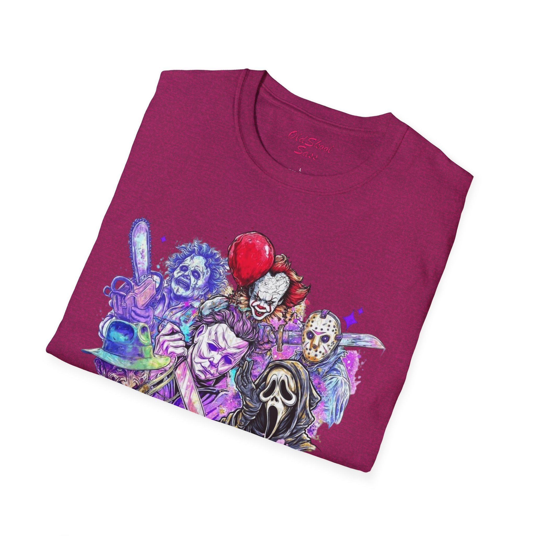 Unisex Horror Themed T-Shirt, Horror Lover Gift, Halloween Costume Tee, Spooky Graphic Tee, Gothic Apparel, Horror Fan Shirt